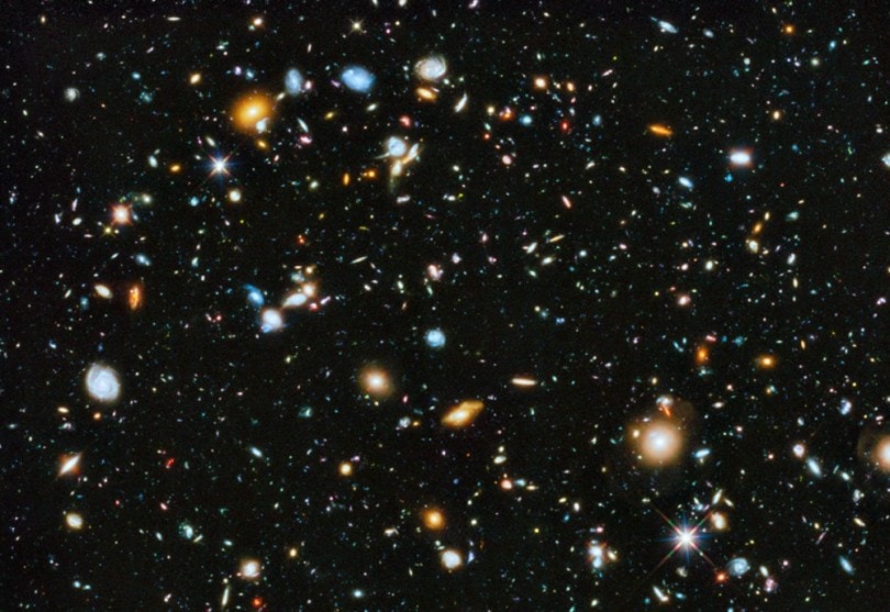 The universe is a very big place – these are galaxies billions of light years away.