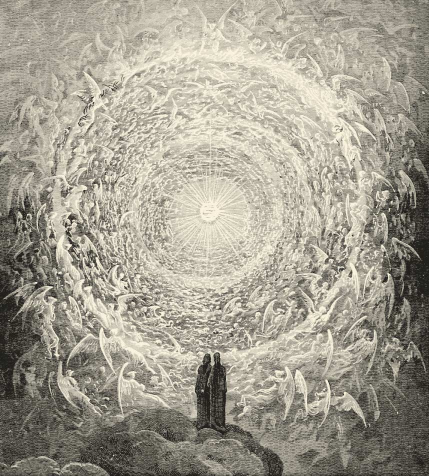 The highest Heaven as illustrated by Gustave Doré for Dante's Divine Comedy