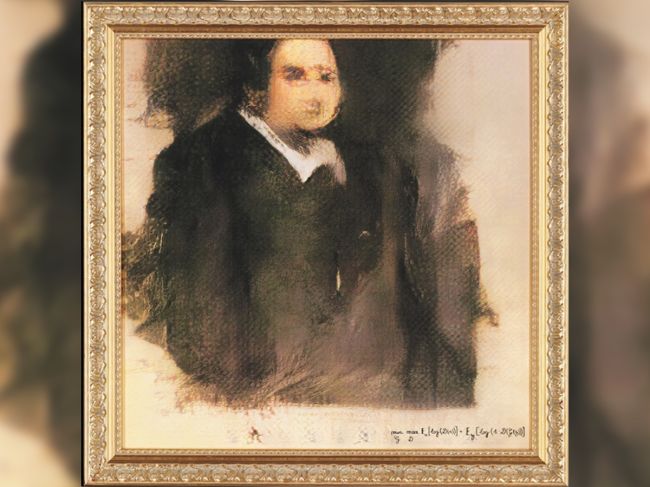 "Portrait of Edmond De Belamy" was generated by an Artificial Intelligence.